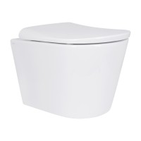 Унітаз підвісний Scorpio ML Ultra Quiet 490x365x325 мм, White, з сидінням Slim Duroplast/ Soft-close/ MagLock QTSCOML26W49622 Qtap QTAP
