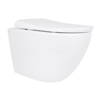 Унітаз підвісний Robin ML Ultra Quiet 520x365x365 мм, White, з сидінням Slim Duroplast/ Soft-close/ MagLock QTROBML26W49623 Qtap QTAP