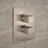 CU018100.2F CUBIC Зовнішня частина термостата для душу, Brushed Nickel CISAL