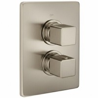 CU018100.2F CUBIC Зовнішня частина термостата для душу, Brushed Nickel (1 сорт) CISAL фото 1