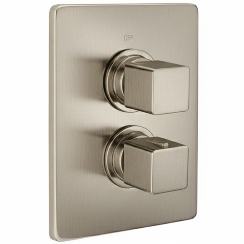 CU018100.2F CUBIC Зовнішня частина термостата для душу, Brushed Nickel (1 сорт) CISAL фото 1