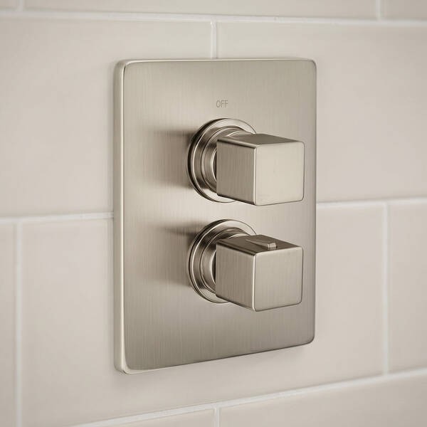 CU018100.2F CUBIC Зовнішня частина термостата для душу, Brushed Nickel CISAL фото 3