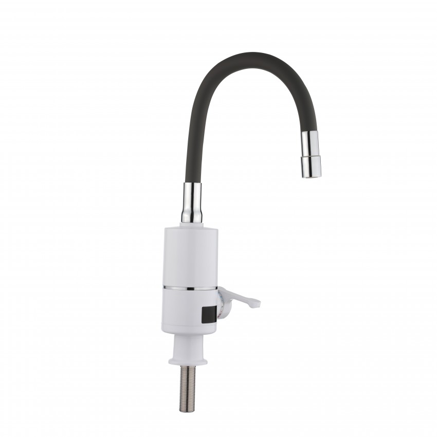 Проточний кран-водонагрівач з гнучким виливом Warm 065,White/Grey  для кухні  LDWAR065GRE49096 Lidz LIDZ