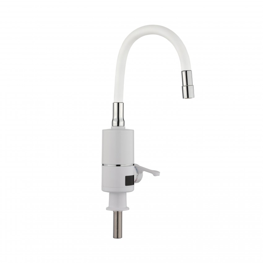 Проточний кран-водонагрівач з гнучким виливом Warm 065,White/White  для кухні  LDWAR065WHI49097 Lidz LIDZ