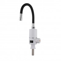 Проточний кран-водонагрівач з гнучким виливом Warm 065,White/Black  для кухні  LDWAR065BLA49095 Lidz LIDZ фото 2