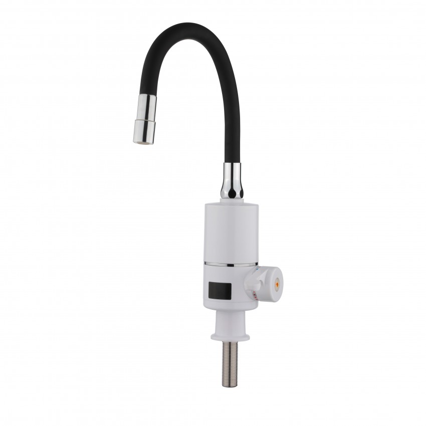 Проточний кран-водонагрівач з гнучким виливом Warm 065,White/Black  для кухні  LDWAR065BLA49095 Lidz LIDZ фото 2
