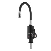 Проточний кран-водонагрівач з гнучким виливом Warm 064,Black/Grey  для кухні  LDWAR064GRE49094 Lidz LIDZ фото 2