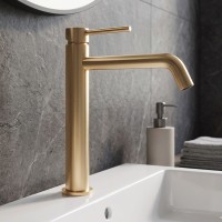550533BG Flow Змішувач д/раковини, високий, brushed gold (1 сорт) DEVIT