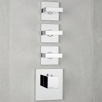 Z033205 030 RECTANGULAR Зовнішня частина термостата, хром Bossini