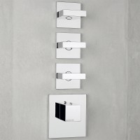 Z033205 030 RECTANGULAR Зовнішня частина термостата, хром (1 сорт) Bossini