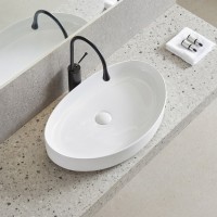 DFL3310100W Flow Раковина 655х400х125мм на стільницю, без переливу, біла (1 сорт) DEVIT фото 3