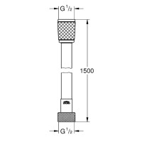 28151002 Relexaflex Душовий шланг 1500 mm (1 сорт) GROHE фото 3