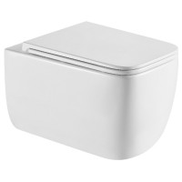 DGR0760111W Grid Підвісний безобідковий унітаз з кришкою soft-close, Vortex Flush, білий (1 сорт) DEVIT фото 1