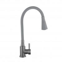Змішувач для кухні Aria 015F31, Graphite/Grey (k35) з гнучким виливом LDARI015F31GGRP49567 Lidz LIDZ
