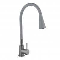 Змішувач для кухні Aria 015F31, Graphite/Grey (k35) з гнучким виливом LDARI015F31GGRP49567 Lidz LIDZ фото 2