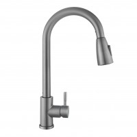Змішувач для кухні Aria 015FL, Graphite (k35) з висувним виливом LDARI015FLGRP49560 Lidz LIDZ фото 2