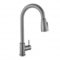 Змішувач для кухні Aria 015FL, Graphite (k35) з висувним виливом LDARI015FLGRP49560 Lidz LIDZ