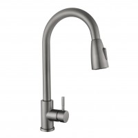 Змішувач для кухні Aria 015FL, Graphite (k35) з висувним виливом LDARI015FLGRP49560 Lidz LIDZ фото 3