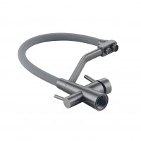 Змішувач для кухні Aria 020F3, Graphite/Grey (k35) з гнучким виливом з підключенням для питної води LDARI020F3GGRP49569 Lidz LIDZ фото 3