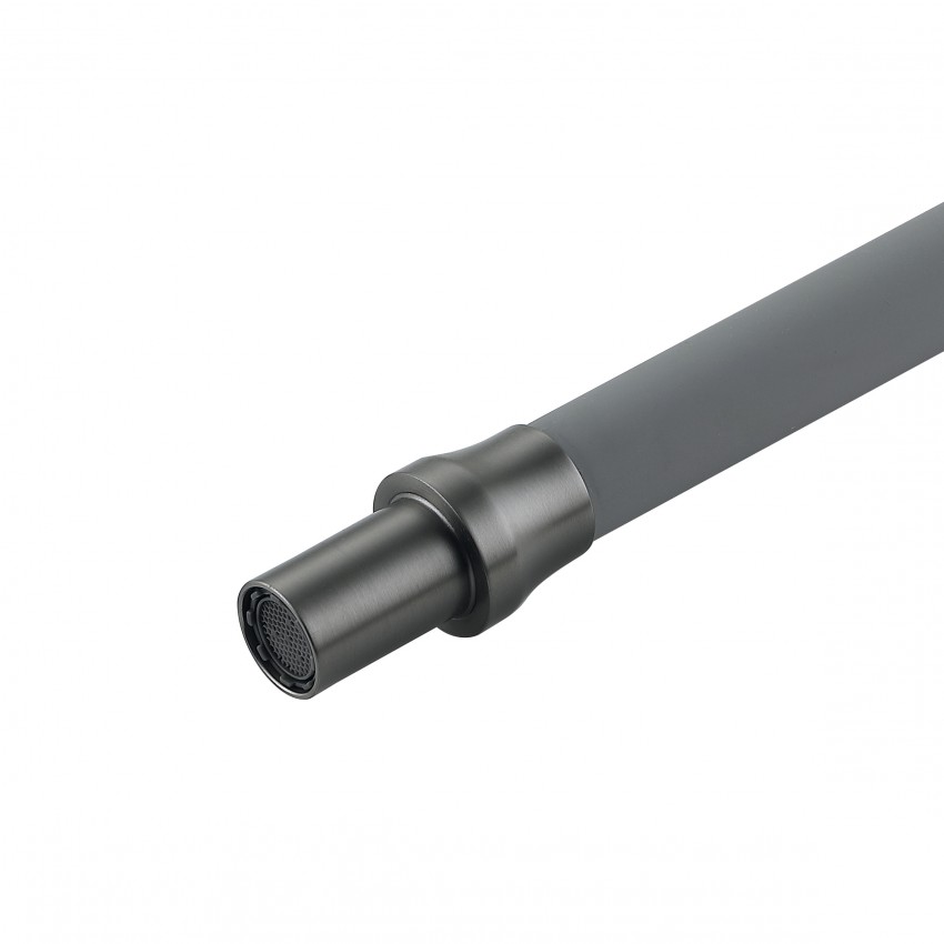 Змішувач для кухні Aria 020F3, Graphite/Grey (k35) з гнучким виливом з підключенням для питної води LDARI020F3GGRP49569 Lidz LIDZ фото 4