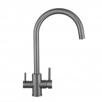Змішувач для кухні Aria 020F, Graphite (k35) з підключенням для питної води LDARI020FGRP49562 Lidz LIDZ фото 2