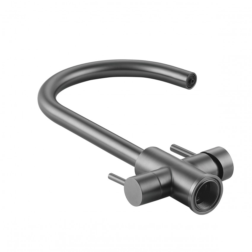 Змішувач для кухні Aria 020F, Graphite (k35) з підключенням для питної води LDARI020FGRP49562 Lidz LIDZ фото 3