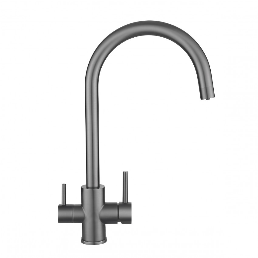 Змішувач для кухні Aria 020F, Graphite (k35) з підключенням для питної води LDARI020FGRP49562 Lidz LIDZ фото 2