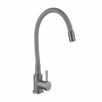 Змішувач для кухні Aria 015F3, Graphite/Grey (k35) з гнучким виливом LDARI015F3GGRP49565 Lidz LIDZ фото 2
