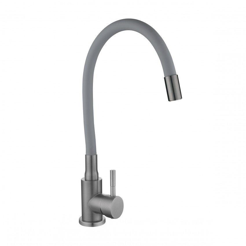 Змішувач для кухні Aria 015F3, Graphite/Grey (k35) з гнучким виливом LDARI015F3GGRP49565 Lidz LIDZ фото 2