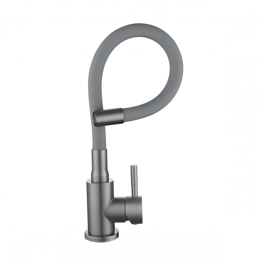 Змішувач для кухні Aria 015F3, Graphite/Grey (k35) з гнучким виливом LDARI015F3GGRP49565 Lidz LIDZ фото 4