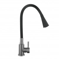 Змішувач для кухні Aria 015F31, Graphite/Black (k35) з гнучким виливом LDARI015F31BGRP49566 Lidz LIDZ фото 2