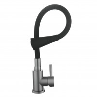 Змішувач для кухні Aria 015F31, Graphite/Black (k35) з гнучким виливом LDARI015F31BGRP49566 Lidz LIDZ фото 4