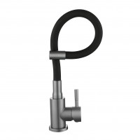 Змішувач для кухні Aria 015F3, Graphite/Black (k35) з гнучким виливом LDARI015F3BGRP49564 Lidz LIDZ фото 4