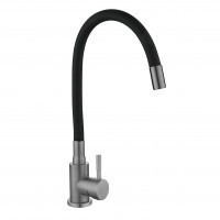 Змішувач для кухні Aria 015F3, Graphite/Black (k35) з гнучким виливом LDARI015F3BGRP49564 Lidz LIDZ фото 2