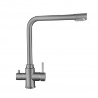 Змішувач для кухні Aria 020F1, Graphite (k35) з підключенням для питної води LDARI020F1GRP49563 Lidz LIDZ фото 2