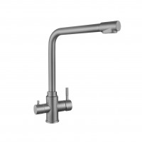 Змішувач для кухні Aria 020F1, Graphite (k35) з підключенням для питної води LDARI020F1GRP49563 Lidz LIDZ фото 3