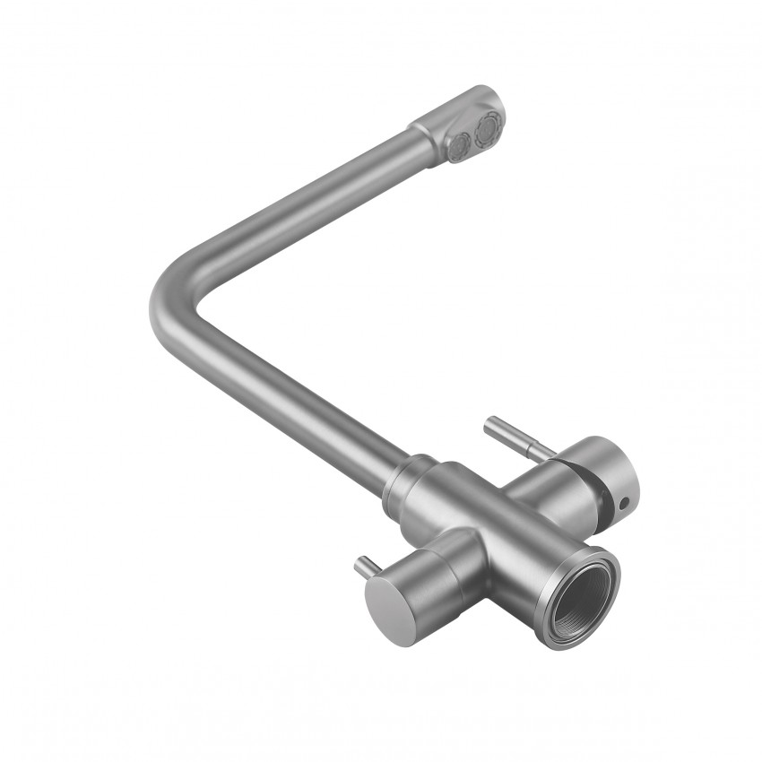 Змішувач для кухні Aria 020F1, Graphite (k35) з підключенням для питної води LDARI020F1GRP49563 Lidz LIDZ фото 4