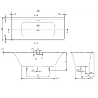 UBQ180SBW2TDV-01  Subway 3.0 Ванна 180x80, білий (1 сорт) VILLEROY  BOCH фото 3