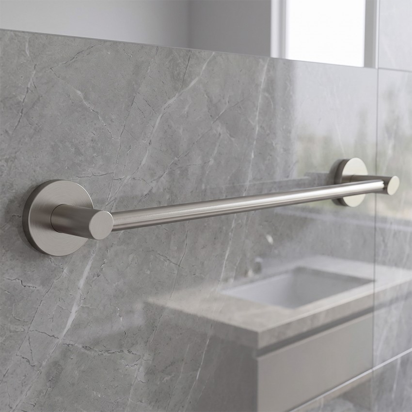 DFL21010101BN Flow Тримач для рушників, 600мм, Brushed Nickel PVD (1 сорт) DEVIT фото 1