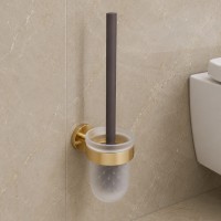 DFL21010501BG Flow Йоржик для унітазу з тримачем, підвісний, колір Brushed Gold PVD (1 сорт) DEVIT фото 1