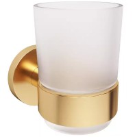 DFL21010401BG Flow Склянка з тримачем, колір Brushed Gold PVD (1 сорт) DEVIT фото 2
