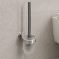 DFL21010501GM Flow Йоржик для унітазу з тримачем, підвісний, колір Gun Metal PVD (1 сорт) DEVIT фото 1