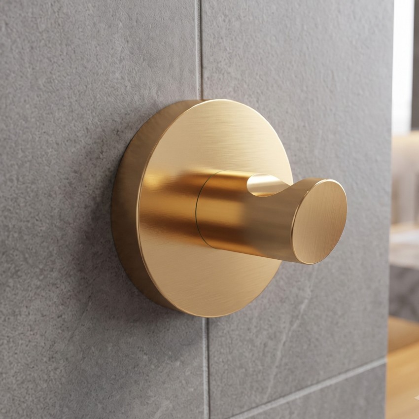 DFL21010202BG Flow Гачок одинарний, колір: Brushed Gold PVD (1 сорт) DEVIT фото 1