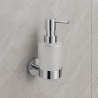 DFL21010801C Flow Диспенсер для рідкого мила з тримачем, колір хром (1 сорт) DEVIT фото 1
