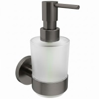 DFL21010801GM Flow Диспенсер для рідкого мила з тримачем, колір Gun Metal PVD (1 сорт) DEVIT фото 2