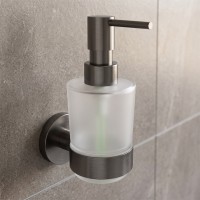 DFL21010801GM Flow Диспенсер для рідкого мила з тримачем, колір Gun Metal PVD (1 сорт) DEVIT фото 1