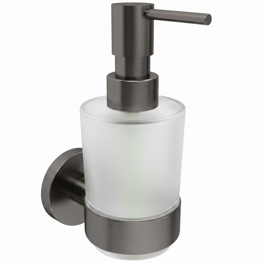 DFL21010801GM Flow Диспенсер для рідкого мила з тримачем, колір Gun Metal PVD (1 сорт) DEVIT фото 2