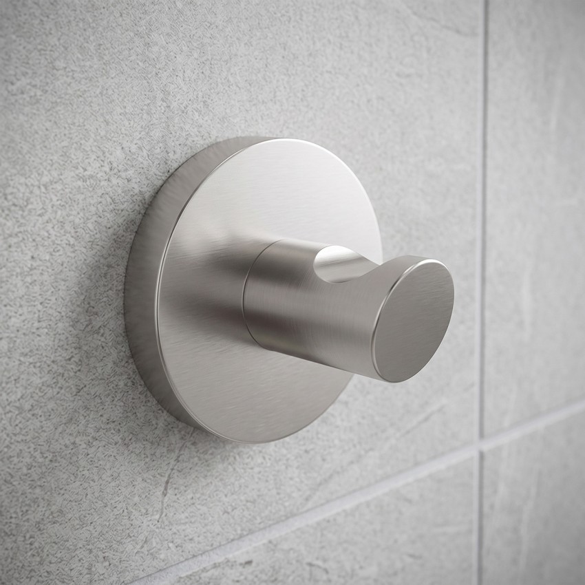 DFL21010202BN Flow Гачок одинарний, колір Brushed Nickel PVD (1 сорт) DEVIT фото 1