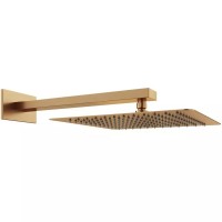 D113000000120BG Flow Верхня душова лійка 250x250 мм з кронштейном, brushed gold (1 сорт) DEVIT фото 2