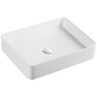 DFL2170100W Flow square Раковина прямокутна 510х405х110 мм на стільницю, без переливу, біла (1 сорт) DEVIT фото 2
